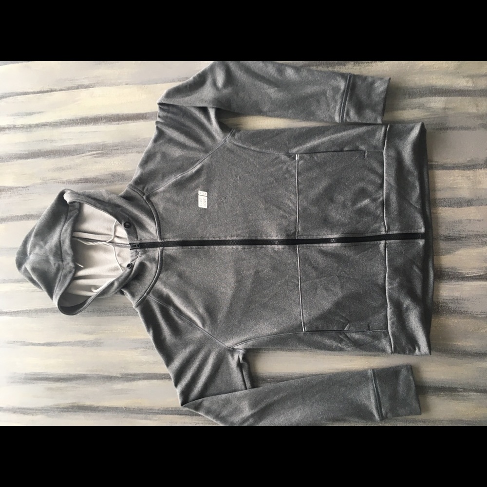 Sporty cozy gray zip up jacket